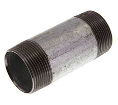 R 1 1/2'' Zinc plated Steel Double Pipe Nipple 50 Bar DIN 2982 - 100mm [2 Pieces]