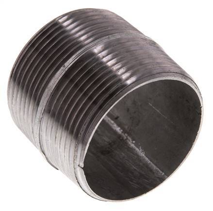 R 1 1/2'' Zinc plated Steel Double Pipe Nipple 50 Bar DIN 2982 - 40mm [2 Pieces]