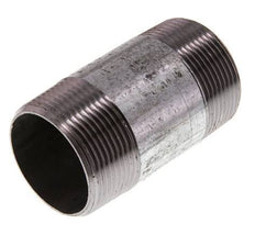 R 1 1/2'' Zinc plated Steel Double Pipe Nipple 50 Bar DIN 2982 - 80mm [2 Pieces]