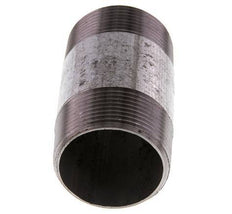 R 1 1/2'' Zinc plated Steel Double Pipe Nipple 50 Bar DIN 2982 - 80mm [2 Pieces]