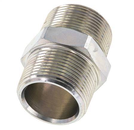 1 1/4'' NPT Espiga doble de acero zincado 80 Bar - Hidráulica