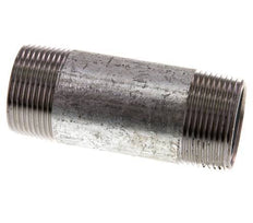 R 1 1/4'' Zinc plated Steel Double Pipe Nipple 50 Bar DIN 2982 - 100mm [2 Pieces]