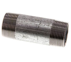 R 1 1/4'' Zinc plated Steel Double Pipe Nipple 50 Bar DIN 2982 - 100mm [2 Pieces]
