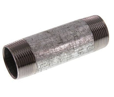 R 1 1/4'' Zinc plated Steel Double Pipe Nipple 50 Bar DIN 2982 - 120mm [2 Pieces]