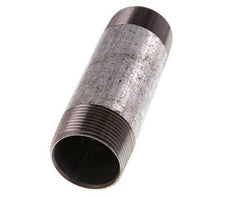 R 1 1/4'' Zinc plated Steel Double Pipe Nipple 50 Bar DIN 2982 - 120mm [2 Pieces]