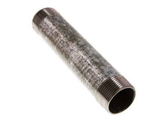 R 1 1/4'' Zinc plated Steel Double Pipe Nipple 50 Bar DIN 2982 - 180mm [2 Pieces]