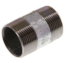 R 1 1/4'' Zinc plated Steel Double Pipe Nipple 50 Bar DIN 2982 - 60mm [5 Pieces]