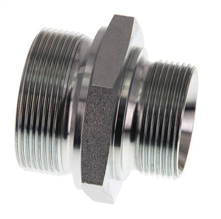 G 2'' x G 1 1/2'' Acero cincado Espiga doble 160 Bar - Hidráulico