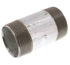 R 2'' Zinc plated Steel Double Pipe Nipple 50 Bar DIN 2982 - 100mm [2 Pieces]