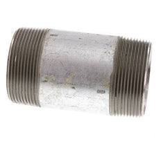 R 2'' Zinc plated Steel Double Pipe Nipple 50 Bar DIN 2982 - 100mm [2 Pieces]