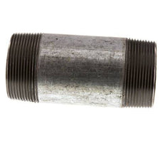 R 2'' Zinc plated Steel Double Pipe Nipple 50 Bar DIN 2982 - 120mm [2 Pieces]