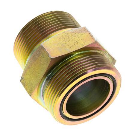 UN 2''-12 x 1 1/2'' NPT Acero zincado Espiga doble ORFS 250 Bar - Hidráulico