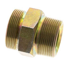 UN 2''-12 x 1 1/2'' NPT Acero zincado Espiga doble ORFS 250 Bar - Hidráulico