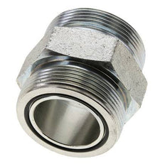 UN 2''-12 Acero zincado Doble Racor ORFS 250 Bar - Hidráulico