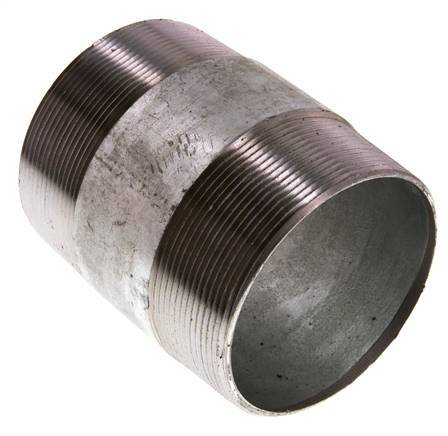 R 3'' Zinc plated Steel Double Pipe Nipple 50 Bar DIN 2982 - 100mm