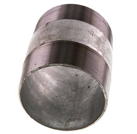 R 3'' Zinc plated Steel Double Pipe Nipple 50 Bar DIN 2982 - 100mm