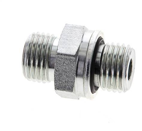 UNF 9/16''-18 x M14x1,5 Acero zincado Espiga doble ORFS 630 Barra - Hidráulica