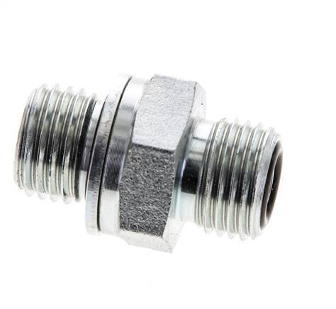 UNF 9/16''-18 x M14x1,5 Acero zincado Espiga doble ORFS 630 Barra - Hidráulica