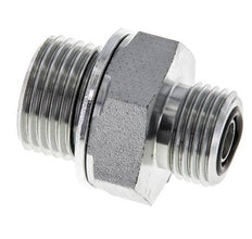 UN 11/16''-16 x G 1/2'' Acero cincado Espiga doble ORFS 630 Barra - Hidráulica
