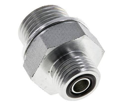UN 11/16''-16 x G 1/2'' Acero cincado Espiga doble ORFS 630 Barra - Hidráulica