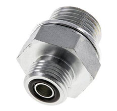 UN 11/16''-16 x G 1/2'' Acero cincado Espiga doble ORFS 630 Barra - Hidráulica