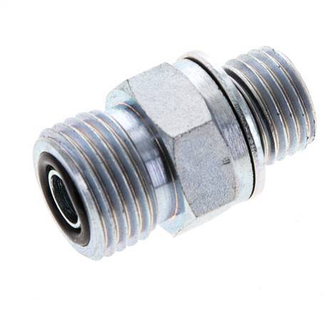 UN 11/16''-16 x M14x1.5 Acero zincado Espiga doble ORFS 630 Barra - Hidráulica