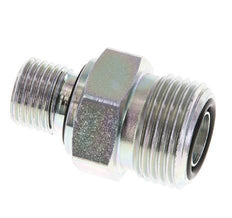 UN 13/16''-16 x G 1/4'' Acero cincado Espiga doble ORFS 630 Barra - Hidráulica