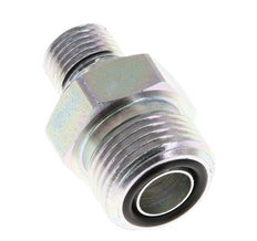 UN 13/16''-16 x G 1/4'' Acero cincado Espiga doble ORFS 630 Barra - Hidráulica
