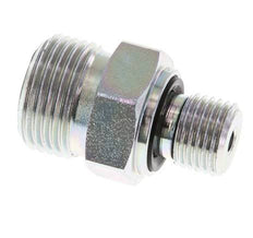 UN 13/16''-16 x G 1/4'' Acero cincado Espiga doble ORFS 630 Barra - Hidráulica