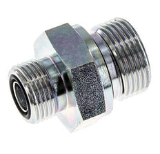 UN 13/16''-16 x G 3/4'' Acero zincado Espiga doble ORFS 400 Bar - Hidráulico