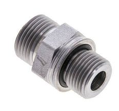 UN 13/16''-16 x M18x1.5 Acero zincado Doble Racor ORFS 630 Barra - Hidráulica