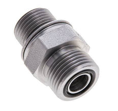 UN 13/16''-16 x M18x1.5 Acero zincado Doble Racor ORFS 630 Barra - Hidráulica