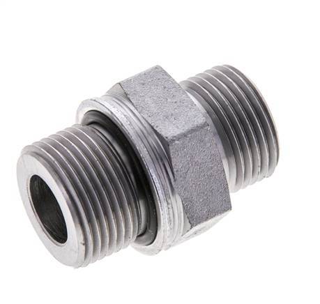 UN 13/16''-16 x M22x1.5 Acero zincado Espiga doble ORFS 630 Barra - Hidráulica