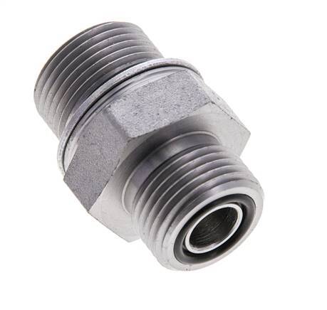 UN 13/16''-16 x M22x1.5 Acero zincado Espiga doble ORFS 630 Barra - Hidráulica