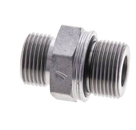 UN 13/16''-16 x M22x1.5 Acero zincado Espiga doble ORFS 630 Barra - Hidráulica