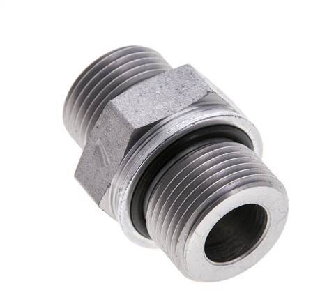 UN 13/16''-16 x M22x1.5 Acero zincado Espiga doble ORFS 630 Barra - Hidráulica