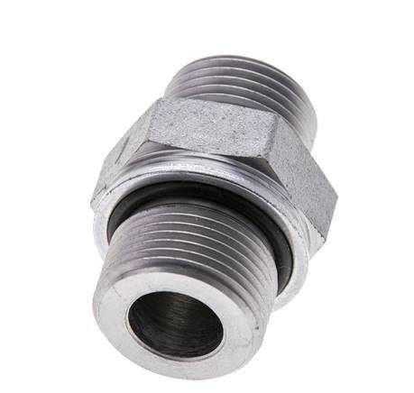 UN 13/16''-16 x M22x1.5 Acero zincado Espiga doble ORFS 630 Barra - Hidráulica