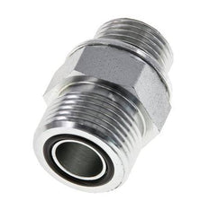 Espiga doble de acero galvanizado UNS 1''-14 x G 1/2'' ORFS 400 Bar - Hidráulica