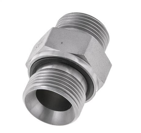 Espiga doble de acero galvanizado UNS 1''-14 x G 3/4'' ORFS 400 Bar - Hidráulica