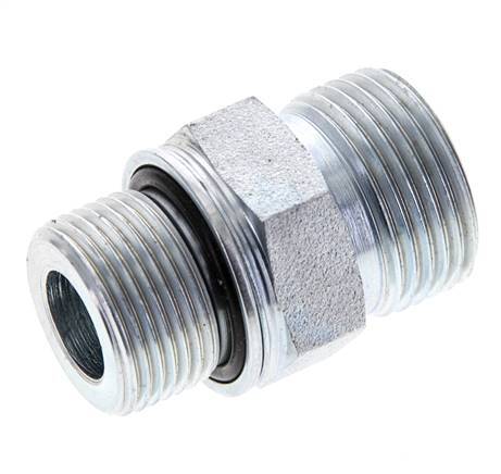 UNS 1''-14 x M22x1,5 Acero zincado Espiga doble ORFS 400 Bar - Hidráulico