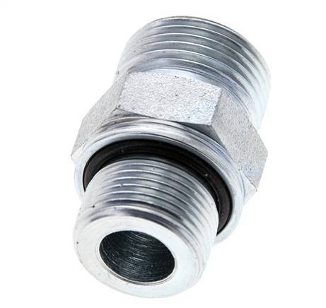 UNS 1''-14 x M22x1,5 Acero zincado Espiga doble ORFS 400 Bar - Hidráulico