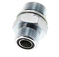 UNS 1''-14 x M27x2 Acero zincado Espiga doble ORFS 400 Barra - Hidráulica