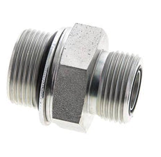 UN 1-3/16''-12 x M33x2 Acero zincado Espiga doble ORFS 400 Bar - Hidráulico