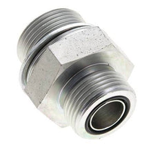 UN 1-3/16''-12 x M33x2 Acero zincado Espiga doble ORFS 400 Bar - Hidráulico
