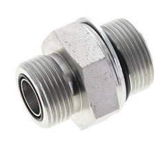 UN 1-3/16''-12 x M33x2 Acero zincado Espiga doble ORFS 400 Bar - Hidráulico