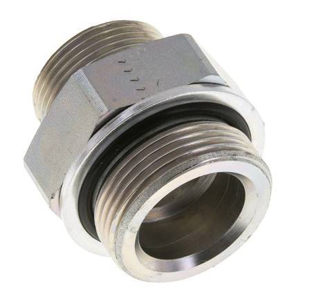 UN 1-7/16''-12 x G 1 1/4'' Acero cincado Espiga doble ORFS 250 Bar - Hidráulico