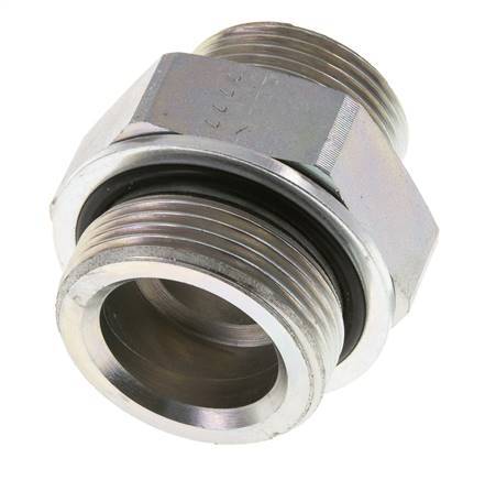 UN 1-7/16''-12 x G 1 1/4'' Acero cincado Espiga doble ORFS 250 Bar - Hidráulico