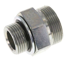 UN 1-11/16''-12 x G 1'' Acero cincado Espiga doble ORFS 250 Bar - Hidráulico