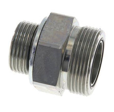 UN 1-11/16''-12 x G 1'' Acero cincado Espiga doble ORFS 250 Bar - Hidráulico