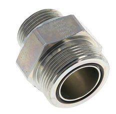 UN 1-11/16''-12 x G 1'' Acero cincado Espiga doble ORFS 250 Bar - Hidráulico